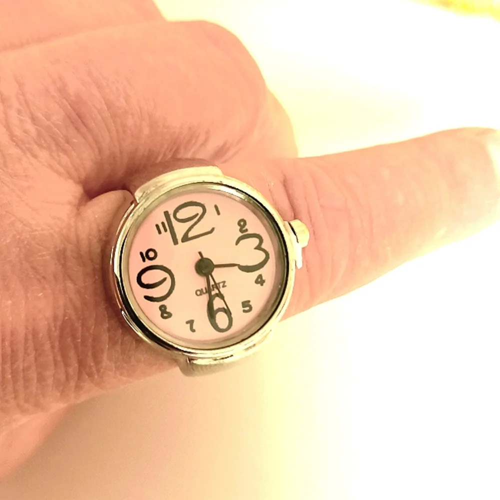 New Silver Stretchable Watch ⌚ Ring, size 7 to 11